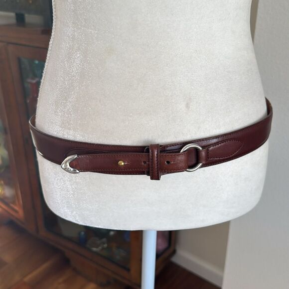 Vintage/New SS & leather Polo Ralph Lauren belt - Picture 1 of 11